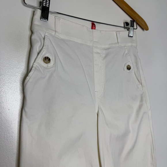 SPANX Women’s Stretch Twill Cropped Wide Leg Pants White Size XS 0/2 - Picture 6 of 8